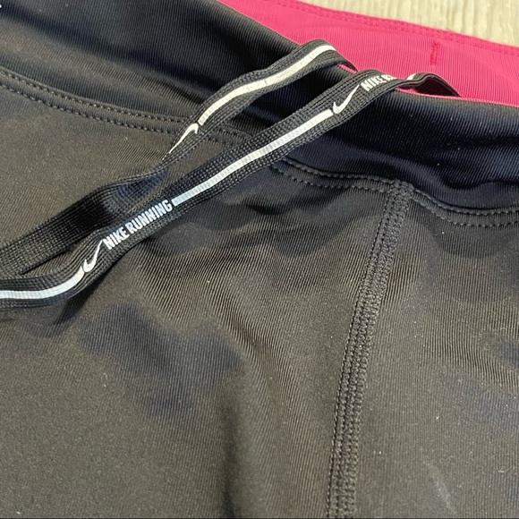 Nike Dri-Fit Running Black and Pink Capri Leggings Size Small - Picture 6 of 10